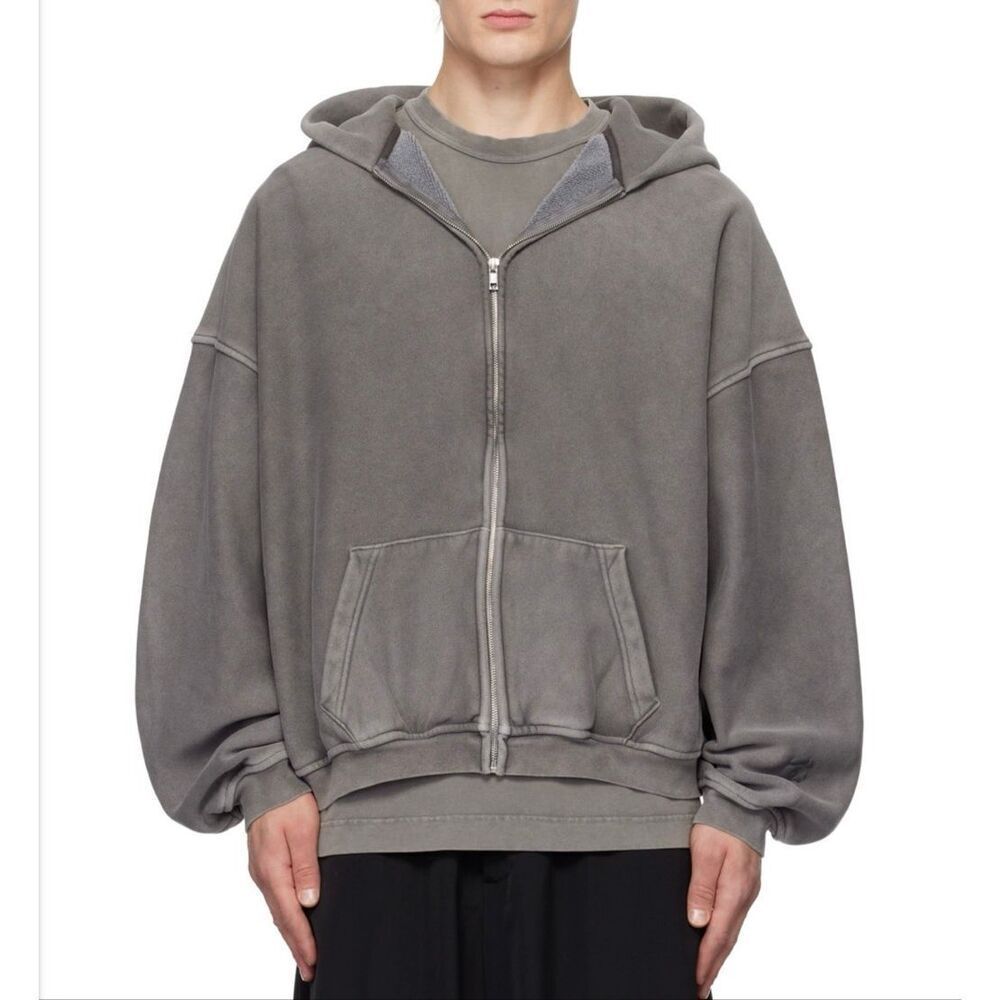 T Alexander Wang Oversized Full Zip-Up Hoodie Sweatshirt Men's Small